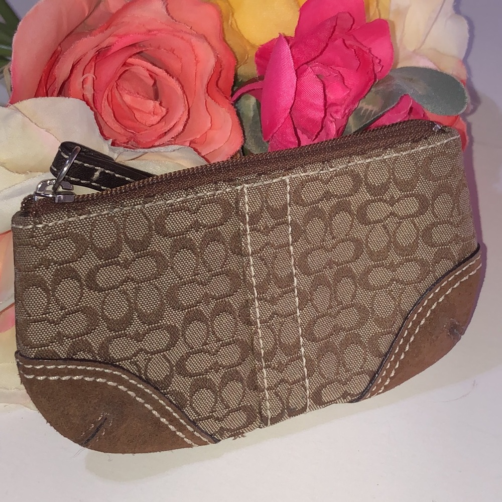 Coach Soho Mini Signature Small coin purse coach brown change purse 2000s - Picture 2 of 16